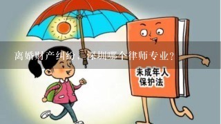 离婚财产纠纷，深圳哪个律师专业？