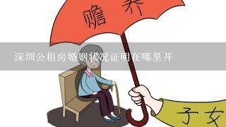 深圳公租房婚姻状况证明在哪里开